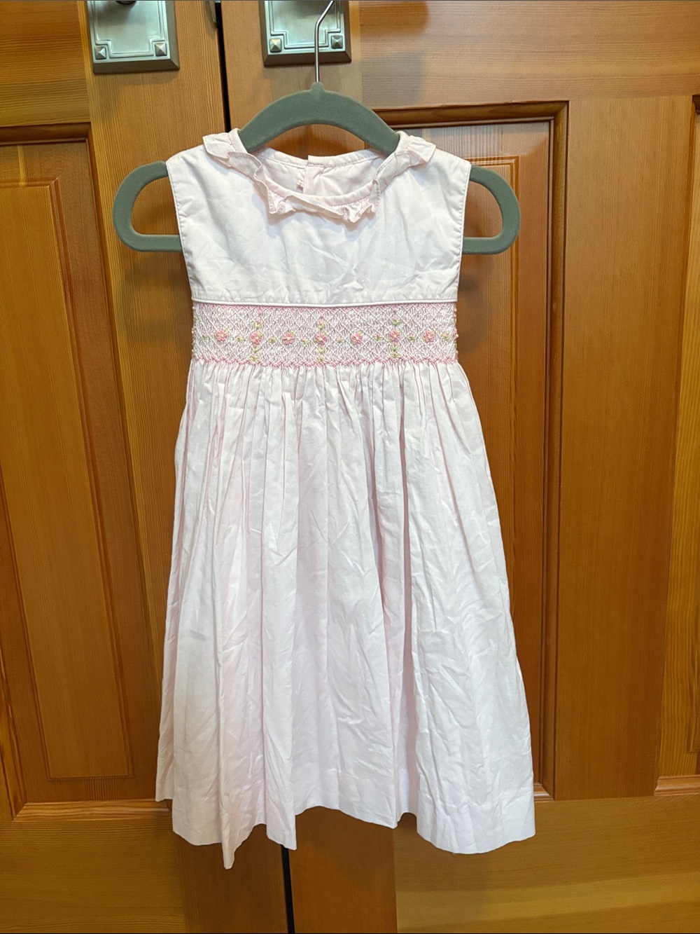 Luli & Me Light Pink Smocked Dress LIKE NEW 24 Months 2T 100% cotton